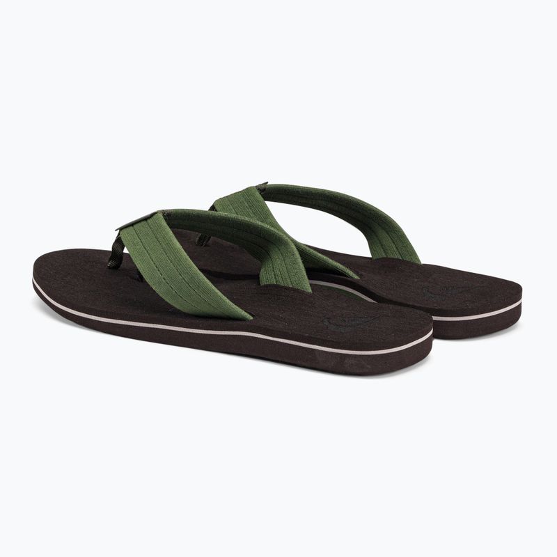 Quiksilver men's Molokai Layback Textured flip flops brown AQYL101266 3