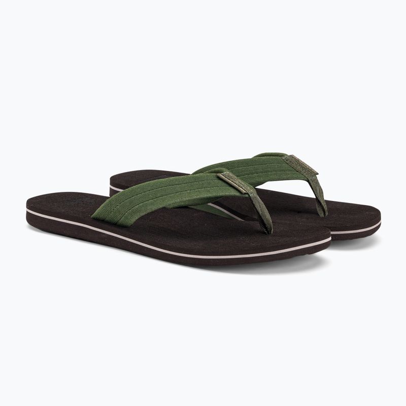 Quiksilver men's Molokai Layback Textured flip flops brown AQYL101266 4