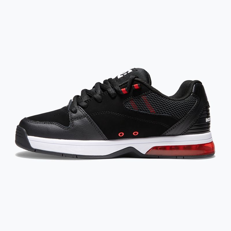 DC Versatile men's shoes black / white / athletic red 10