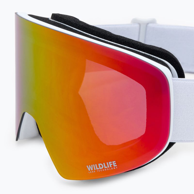 VonZipper Encore white gloss/wildlife fire chrome snowboard goggles AZYTG00114-WFC 5