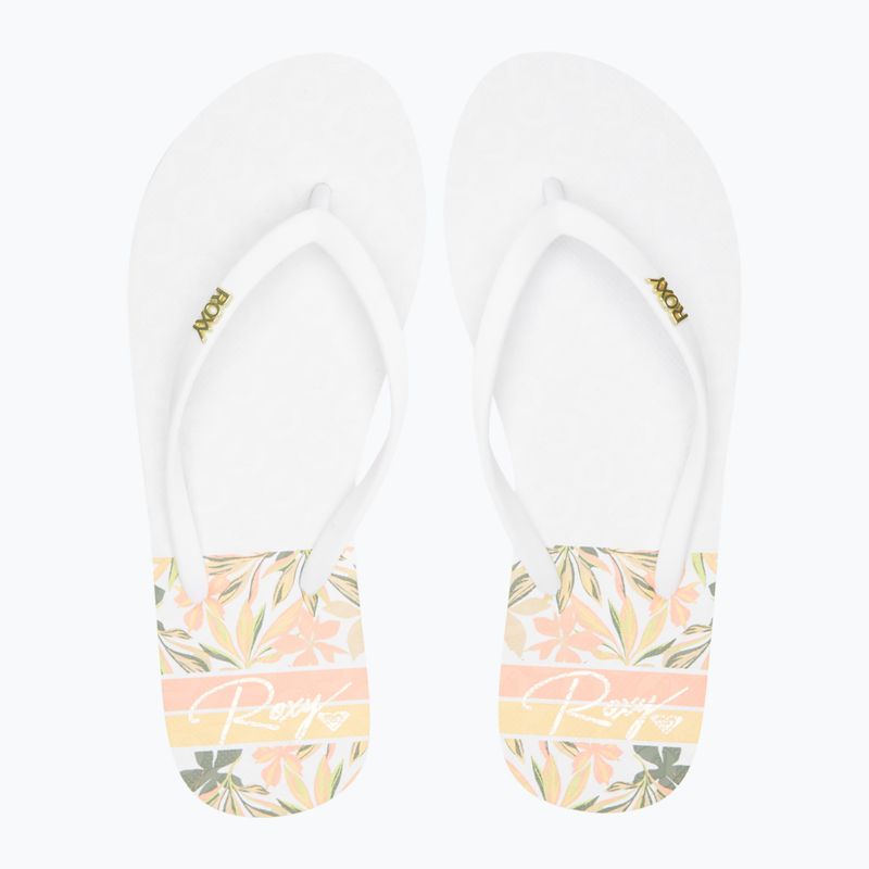 Women's flip flops ROXY Viva Printed 2021 white 12