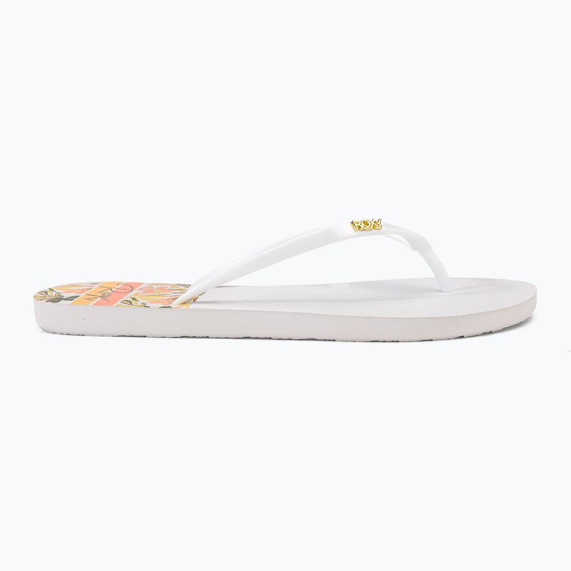 Women's flip flops ROXY Viva Printed 2021 white 2