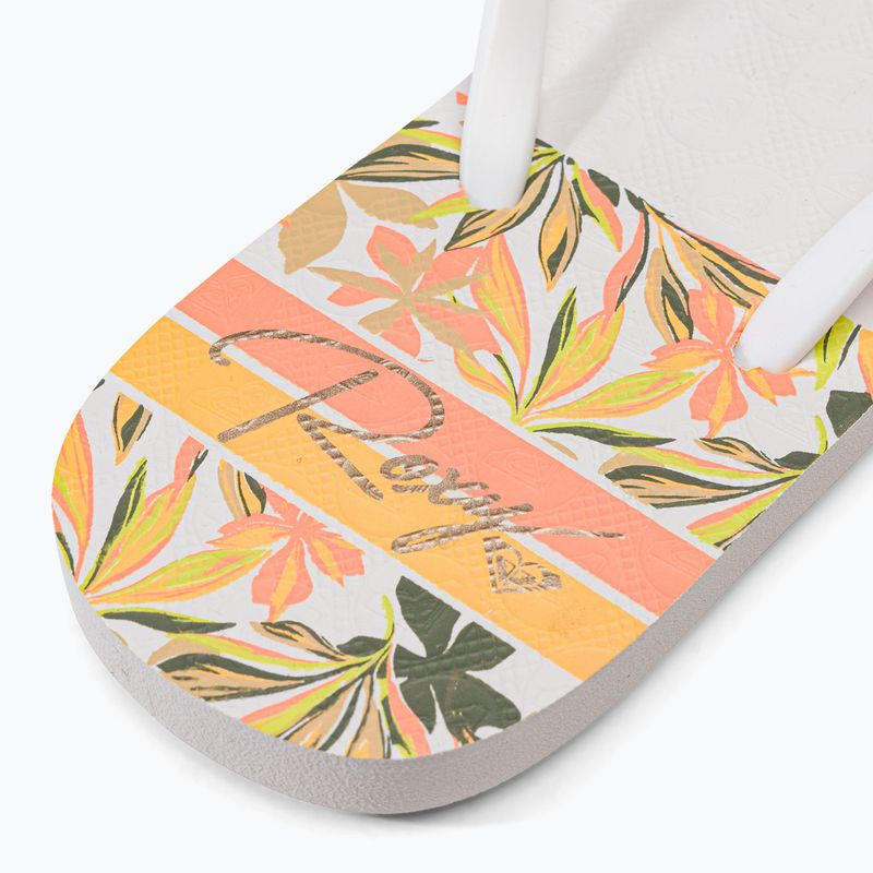 Women's flip flops ROXY Viva Printed 2021 white 8