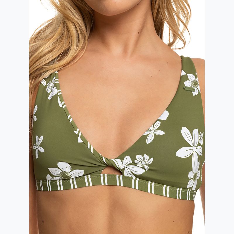 Swimsuit top ROXY Retro Revo Twist Bra 2021 loden green surfrider spirit s 9