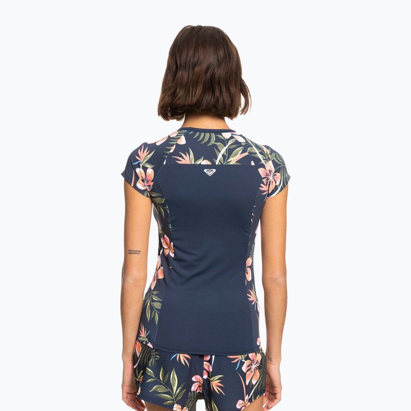 Women's swimming T-shirt ROXY Printed 2021 mood indigo tropical depht 5