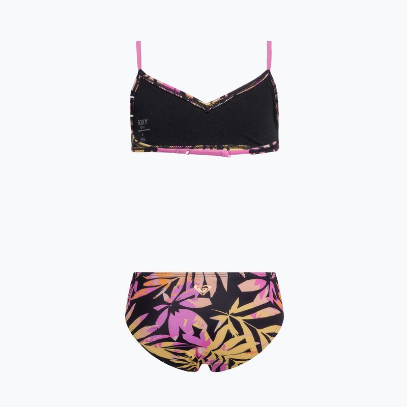 Children's two-piece swimsuit ROXY Active Joy Basic Triangle Set 2021 anthracite zebra jungle girl 2