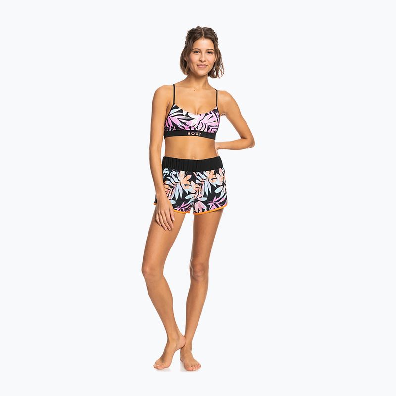 Women's swim shorts ROXY Active 2021 anthracite zebra jungle 3