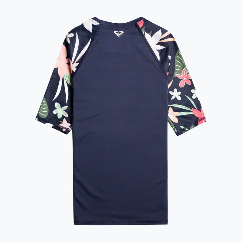 Children's swimming T-shirt ROXY Printed Sleeves 2021 mood indigo alma swim 2