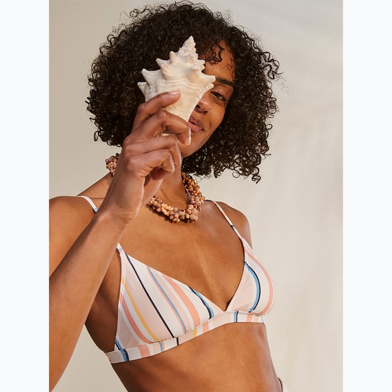 Swimsuit top ROXY Beach Classics Fixed Triangle 2021 peach whip sand stripper 11