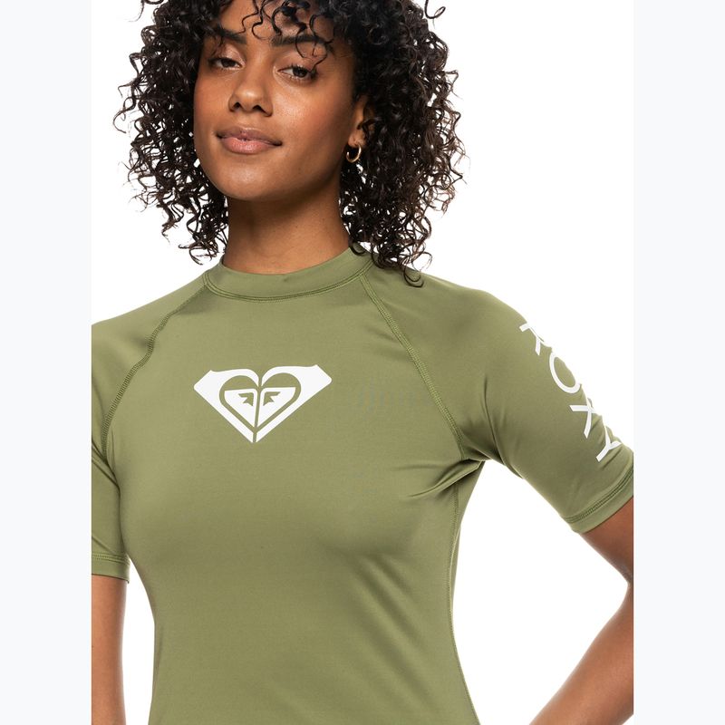 Women's swimming T-shirt ROXY Whole Hearted 2021 loden green 6