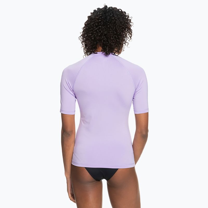 Women's swimming T-shirt ROXY Whole Hearted 2021 purple rose 3