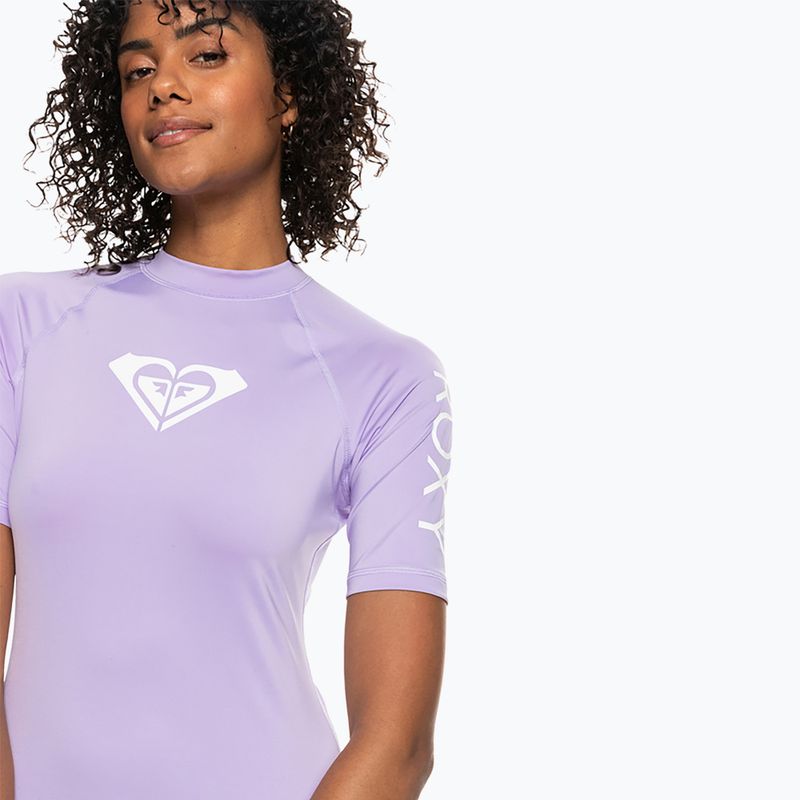 Women's swimming T-shirt ROXY Whole Hearted 2021 purple rose 5