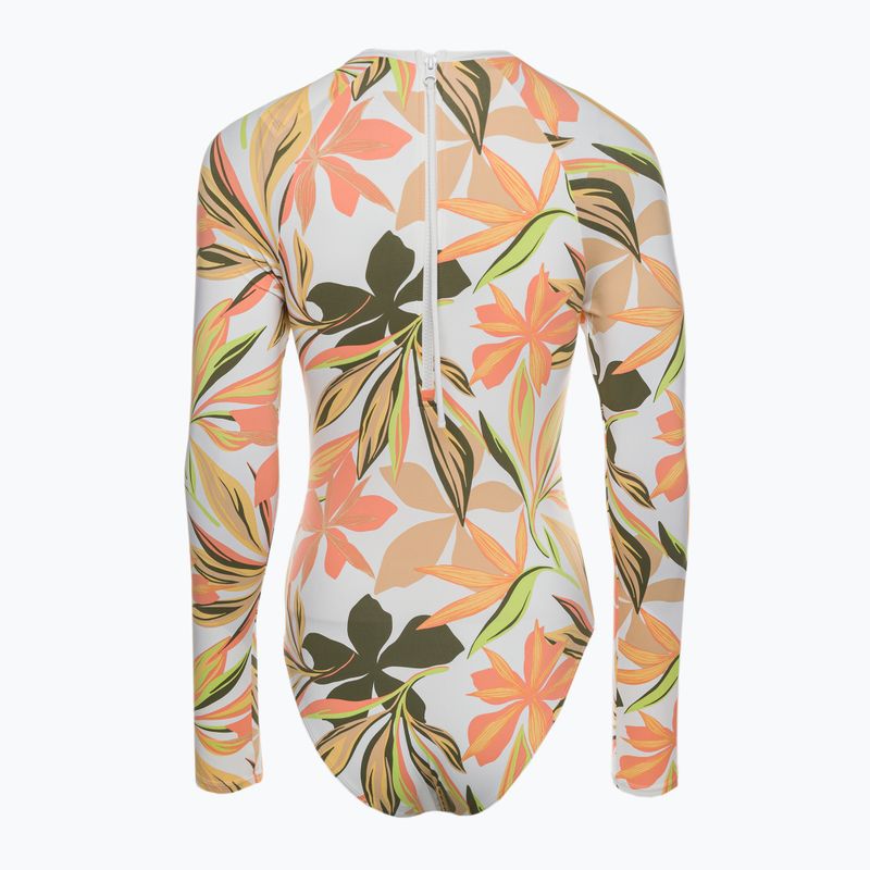 Ladies' one-piece swimsuit ROXY Print Mix Solid 2021 bright white subtly salty flat 2