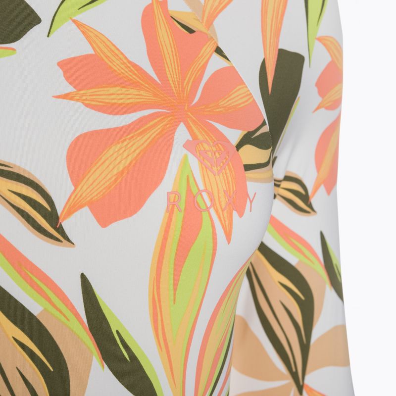Ladies' one-piece swimsuit ROXY Print Mix Solid 2021 bright white subtly salty flat 3