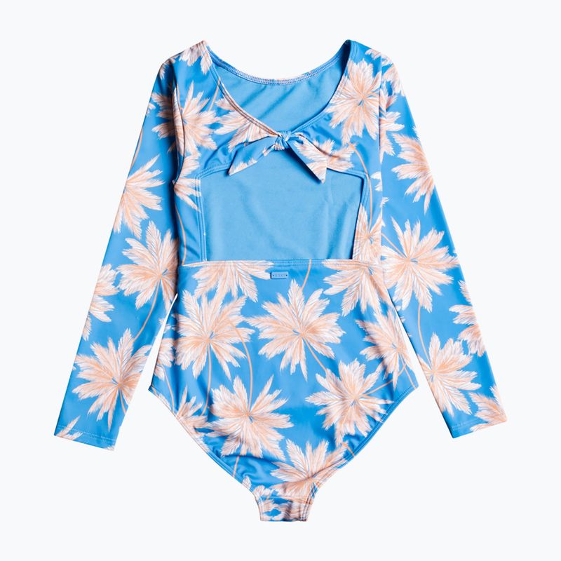 ROXY Ocean Treasure azure blue palm island rg children's swim body 2