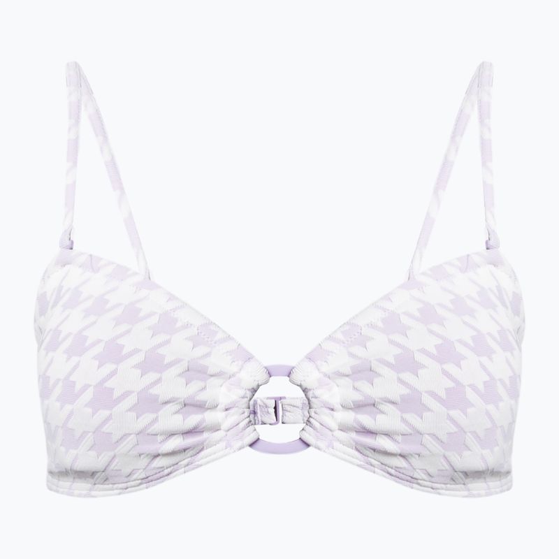 Swimsuit top ROXY Check It Bandeau 2021 purple rose