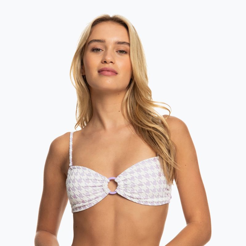 Swimsuit top ROXY Check It Bandeau 2021 purple rose 5