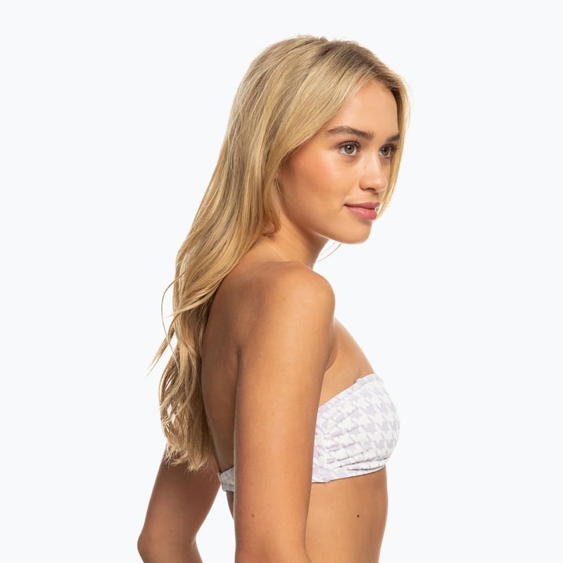 Swimsuit top ROXY Check It Bandeau 2021 purple rose 6