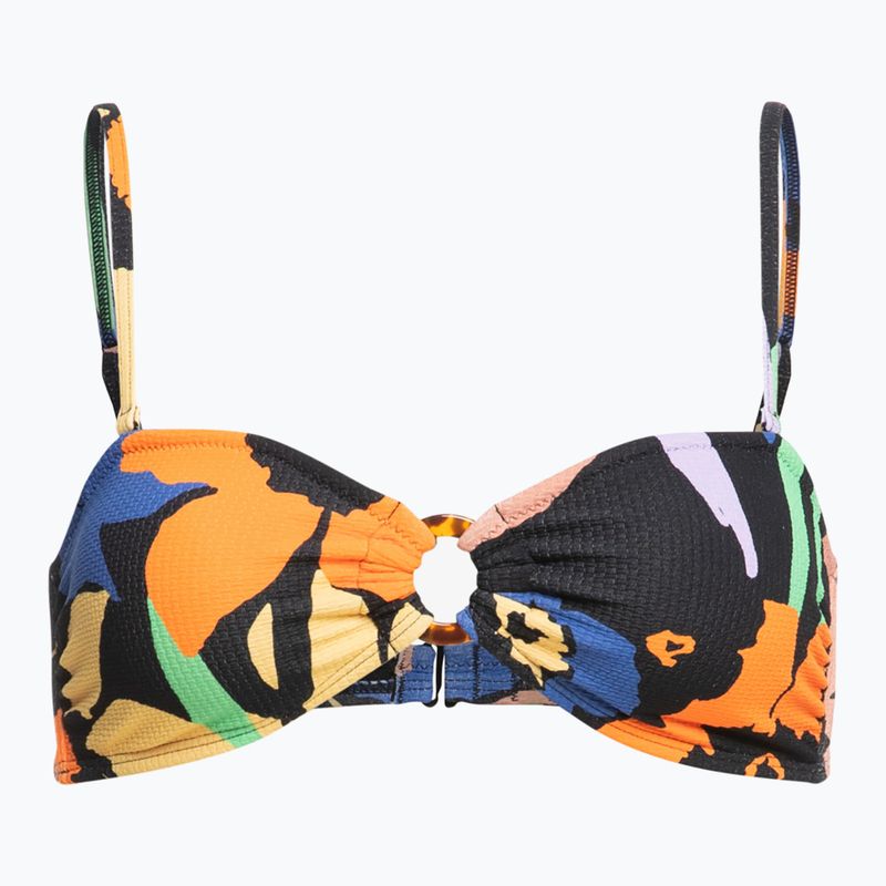 Swimsuit top ROXY Color Jam Bandeau 2021 anthracite flower jammin 4