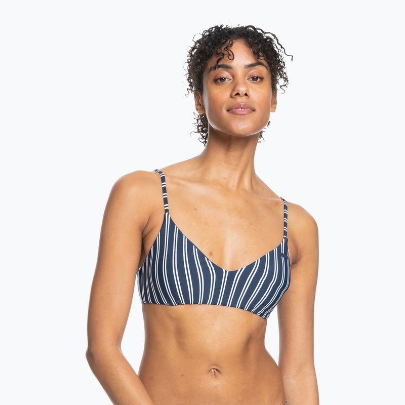 Swimsuit top ROXY Into The Sun Athletic Triangle 2021 mood indigo novela stripe vert 2