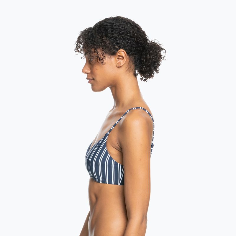 Swimsuit top ROXY Into The Sun Athletic Triangle 2021 mood indigo novela stripe vert 5