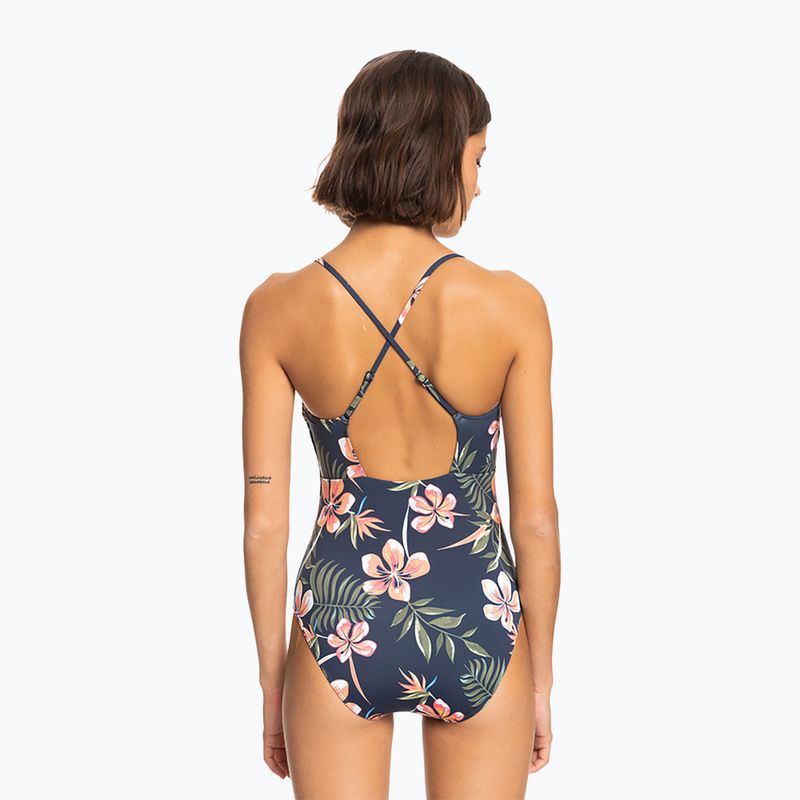 Ladies' one-piece swimsuit ROXY Into The Sun 2021 mood indigo tropical depht 6