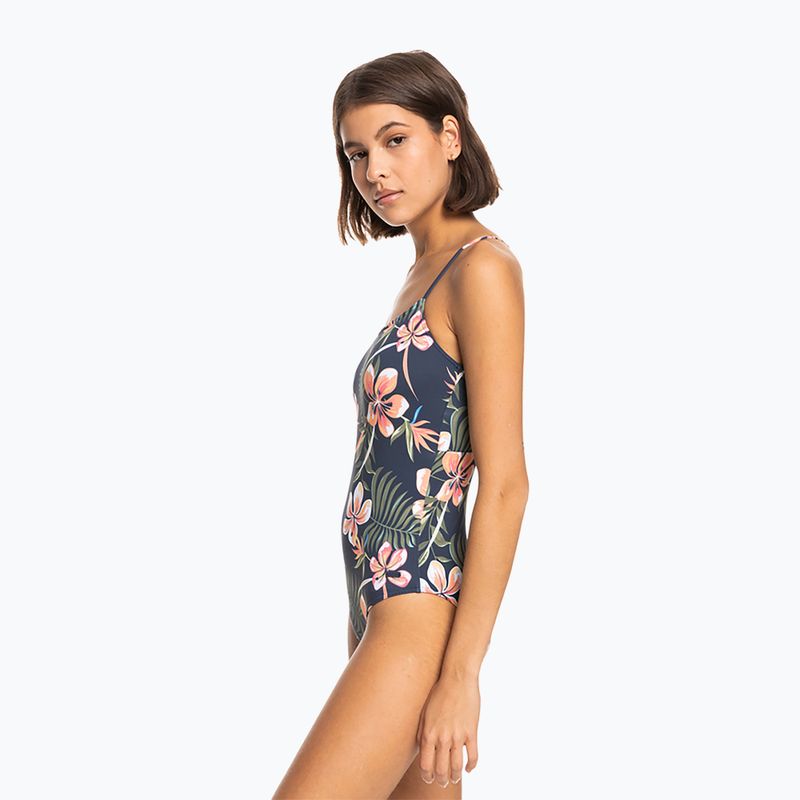 Ladies' one-piece swimsuit ROXY Into The Sun 2021 mood indigo tropical depht 7