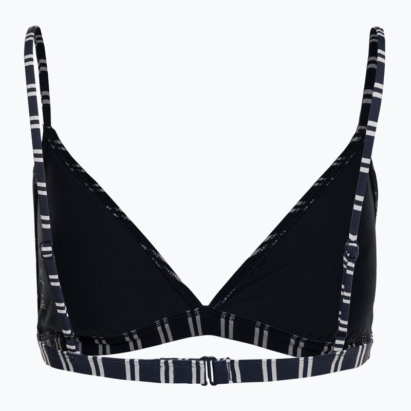 Swimsuit top ROXY Into The Sun Fix Tiki Triangle 2021 mood indigo novela stripe vert 2