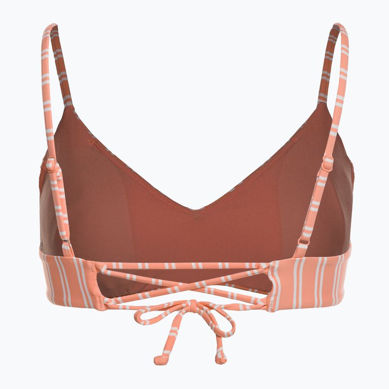 Swimsuit top ROXY Into The Sun Athletic Triangle 2021 papaya punch novelta stripe h 2