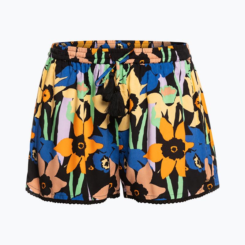 Women's swim shorts ROXY Salty Tan 2021 anthracite flower jammin