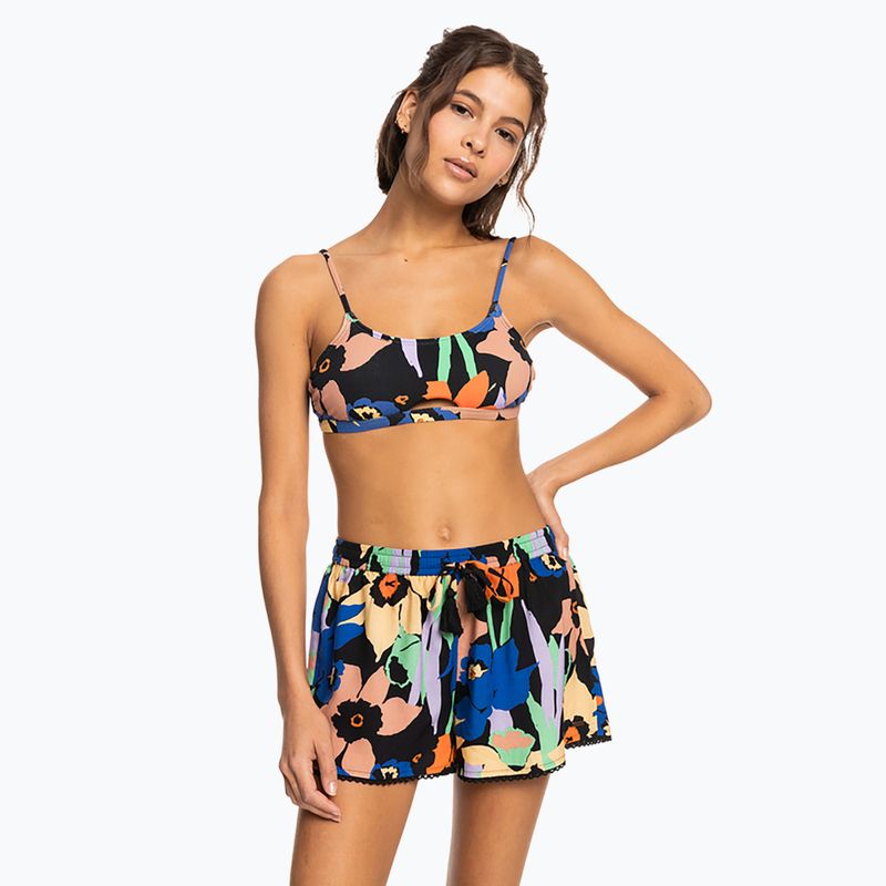 Women's swim shorts ROXY Salty Tan 2021 anthracite flower jammin 2