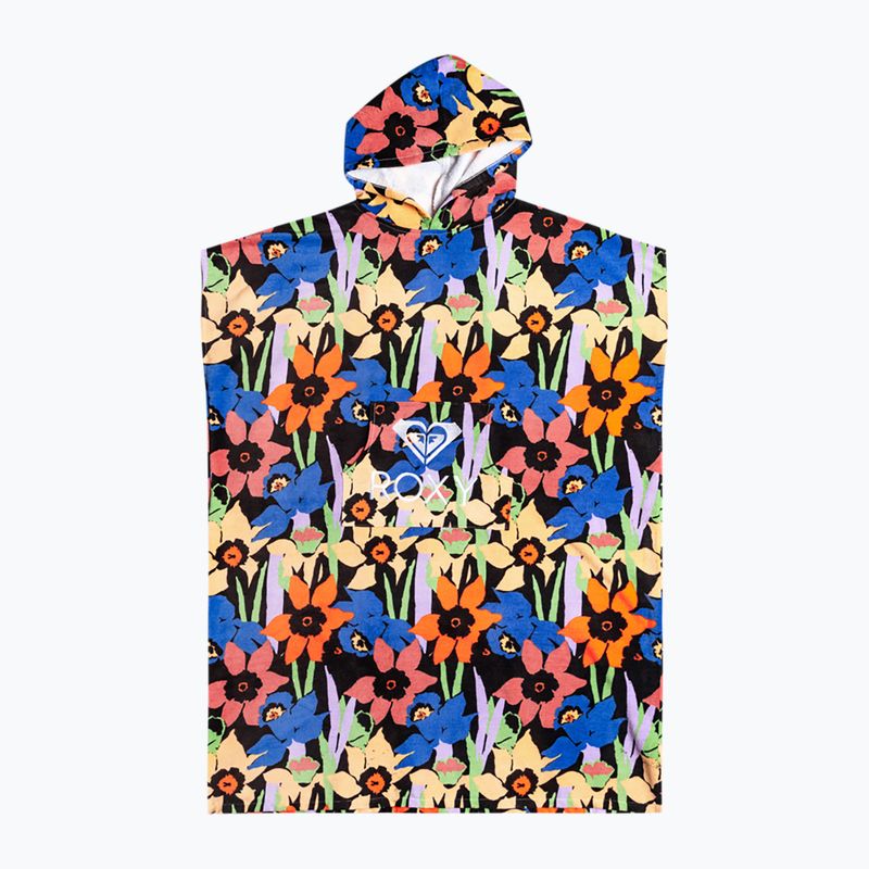 Women's ponchos ROXY Stay Magical Printed 2021 anthracite flower jammin