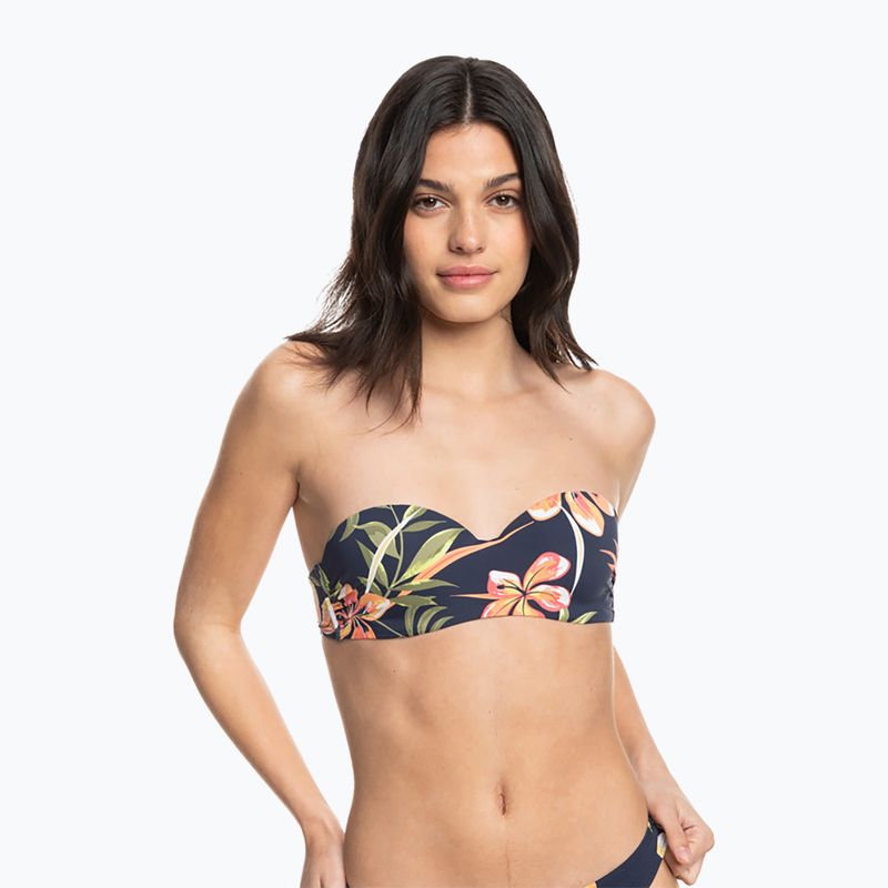 Swimsuit top ROXY Into The Sun Mold Bandeau 2021 mood indigo tropical depht 3