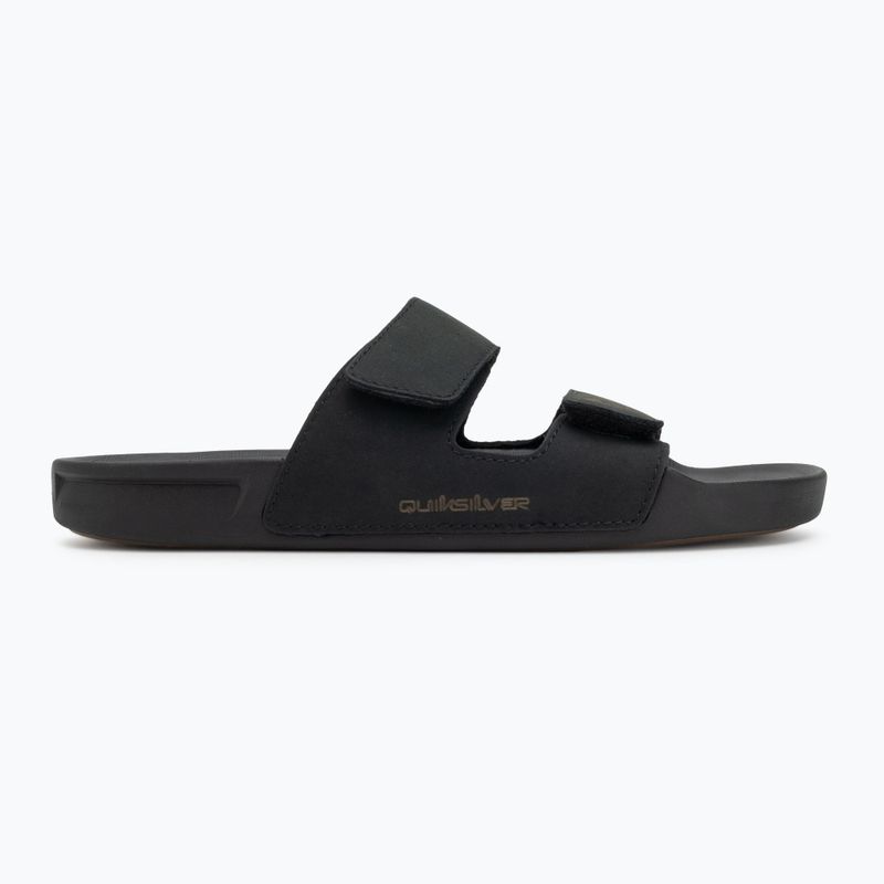 Quiksilver Men's Rivi Leather Double Adjust flip-flops black 1 2