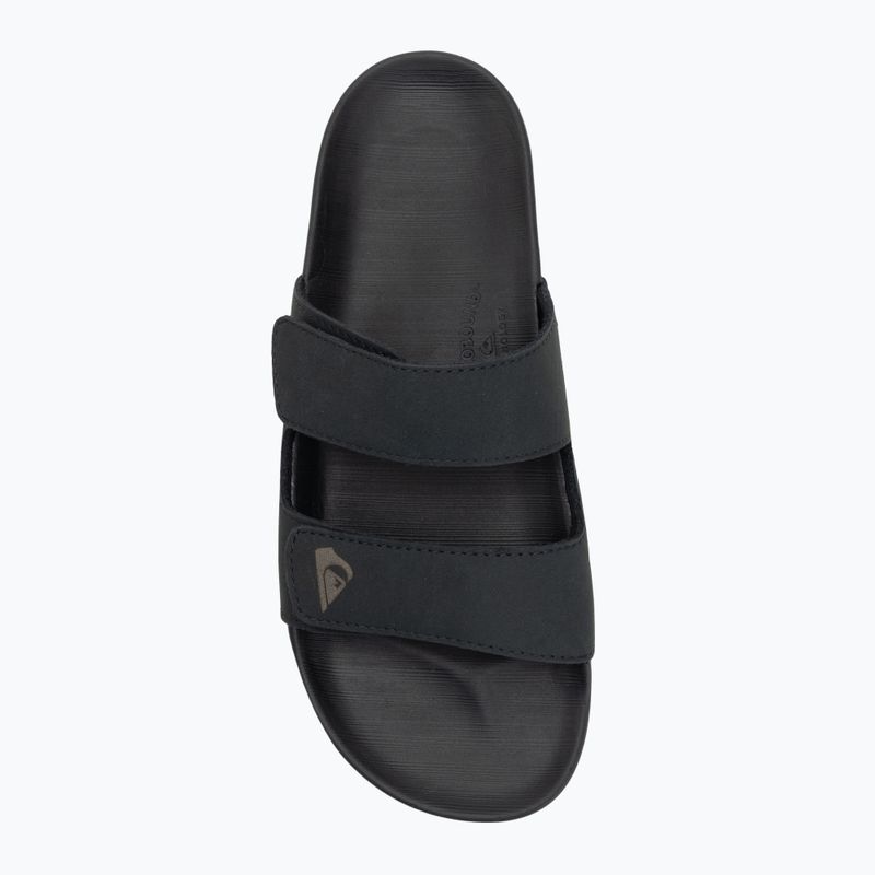 Quiksilver Men's Rivi Leather Double Adjust flip-flops black 1 5