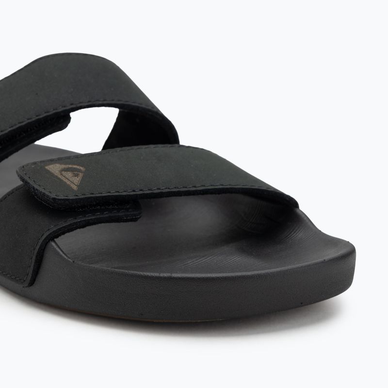 Quiksilver Men's Rivi Leather Double Adjust flip-flops black 1 7