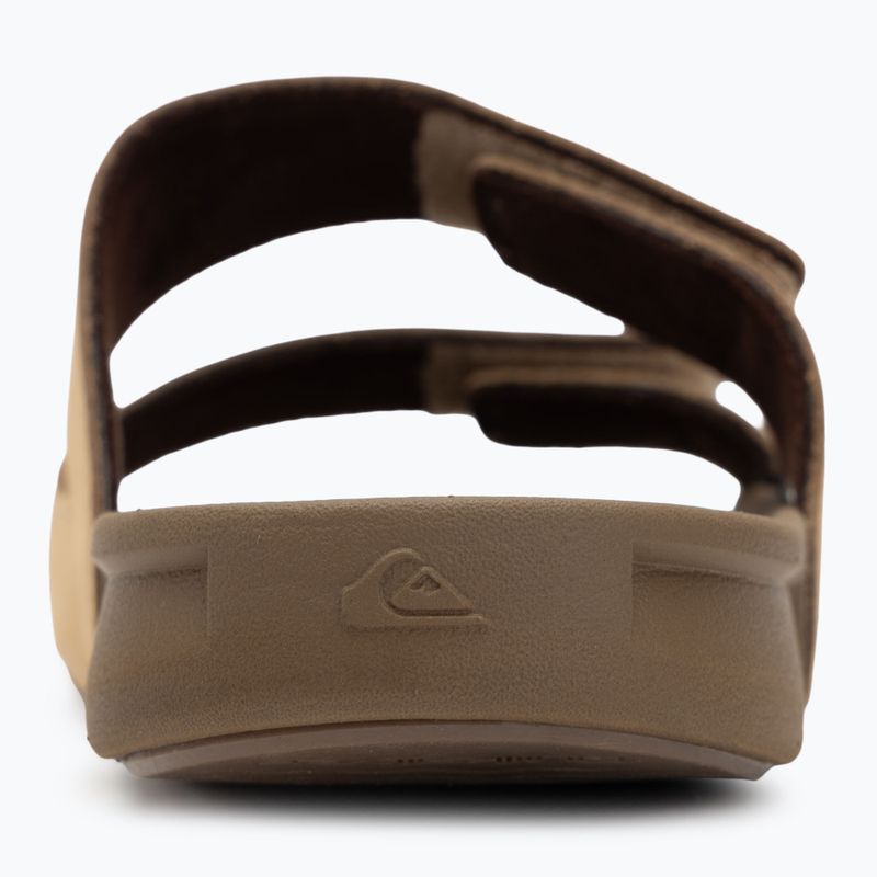 Quiksilver men's Rivi Leather Double Adjust flip-flops tan 1 6