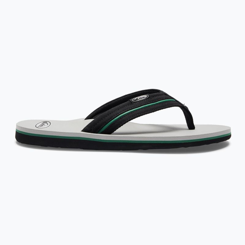 Quiksilver men's Molokai Layback Saturn flip flops white and black AQYL101319 10