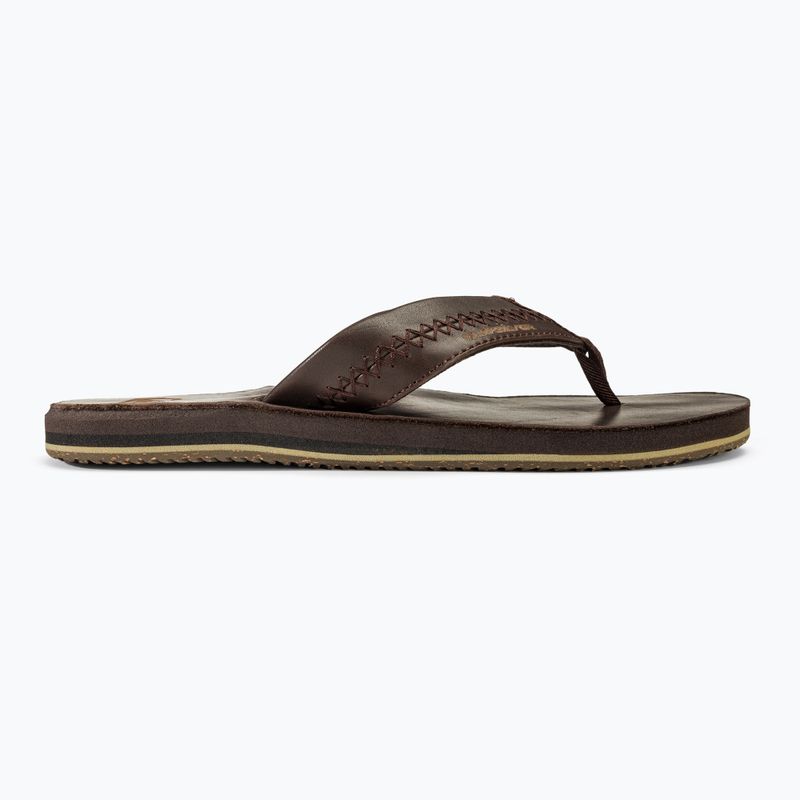 Men's Quiksilver Carver Natural II brown 1 flip flops 2