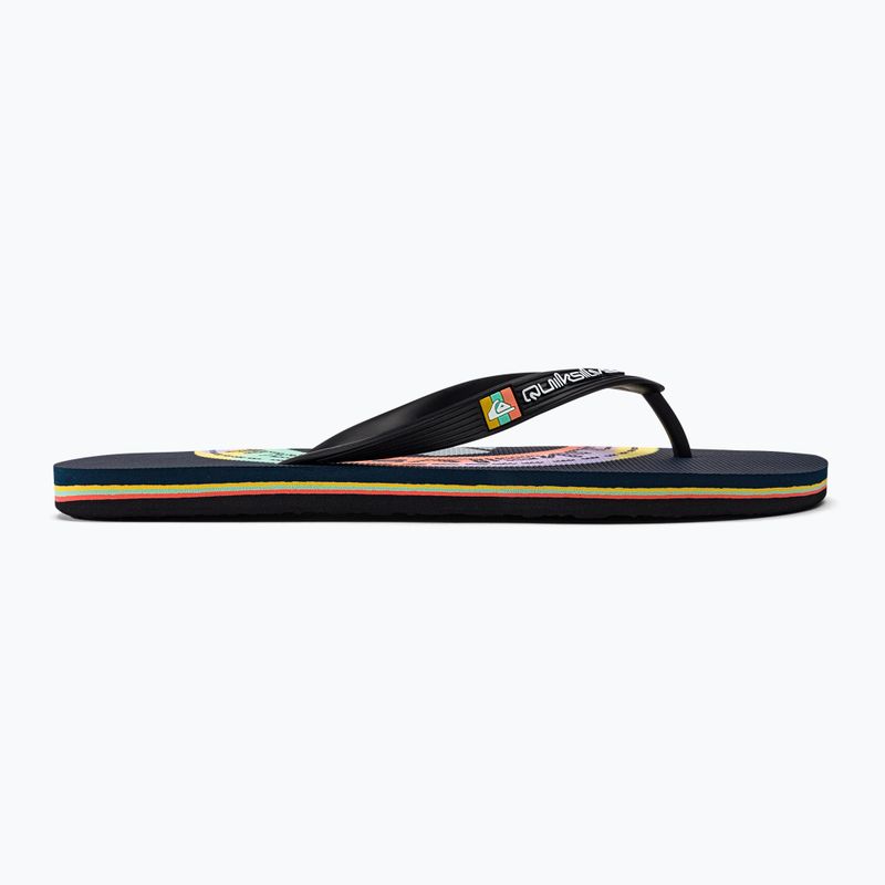 Quiksilver Molokai Art men's flip flops navy blue AQYL101264 2