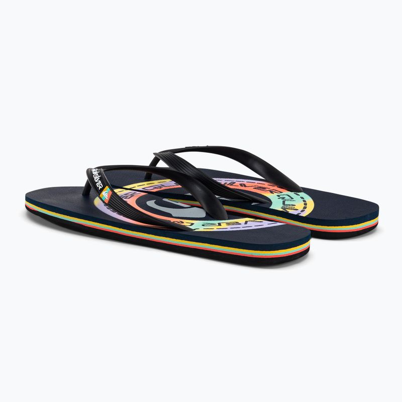 Quiksilver Molokai Art men's flip flops navy blue AQYL101264 3
