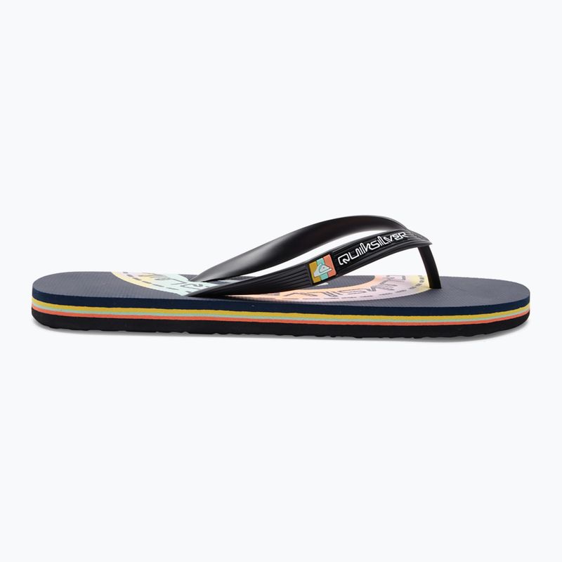 Quiksilver Molokai Art men's flip flops navy blue AQYL101264 9