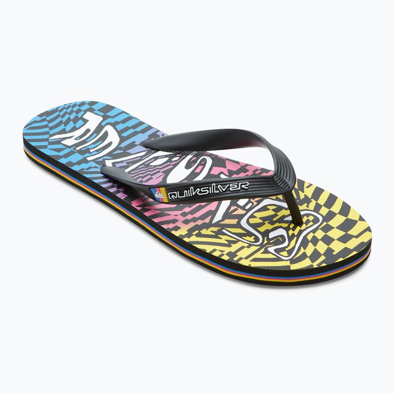 Men's Quiksilver Molokai Wordblock flip flops in colour AQYL101287 8