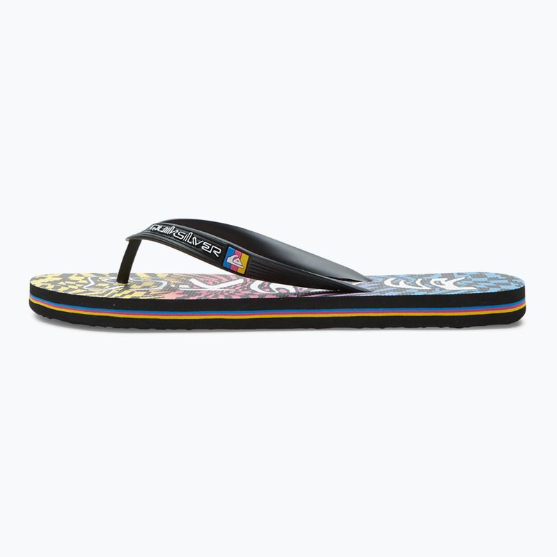 Men's Quiksilver Molokai Wordblock flip flops in colour AQYL101287 10