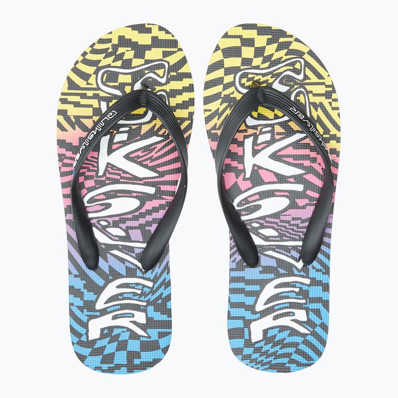 Men's Quiksilver Molokai Wordblock flip flops in colour AQYL101287 11