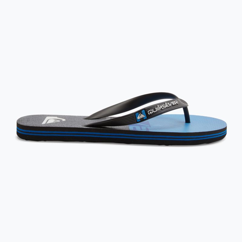 Quiksilver men's Molokai Wordblock flip flops blue-grey AQYL101287 10