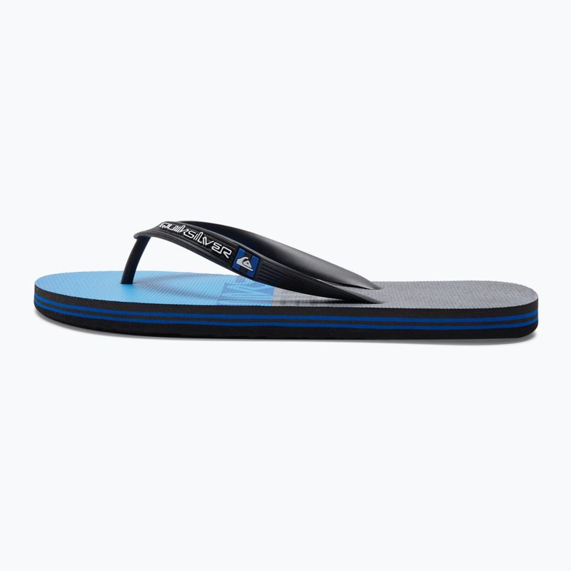 Quiksilver men's Molokai Wordblock flip flops blue-grey AQYL101287 11