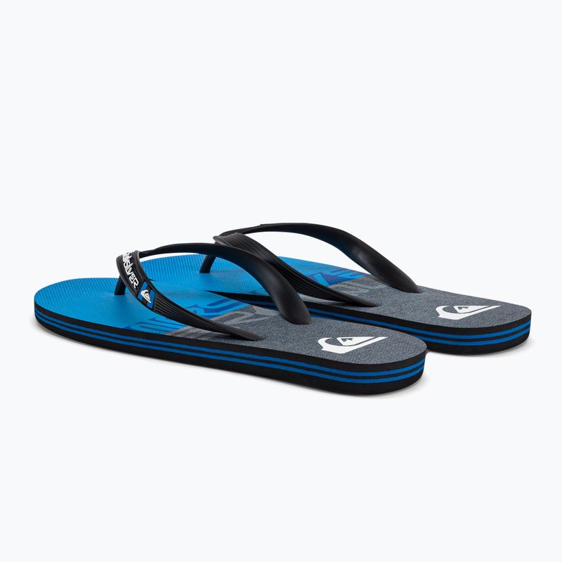 Quiksilver men's Molokai Wordblock flip flops blue-grey AQYL101287 3