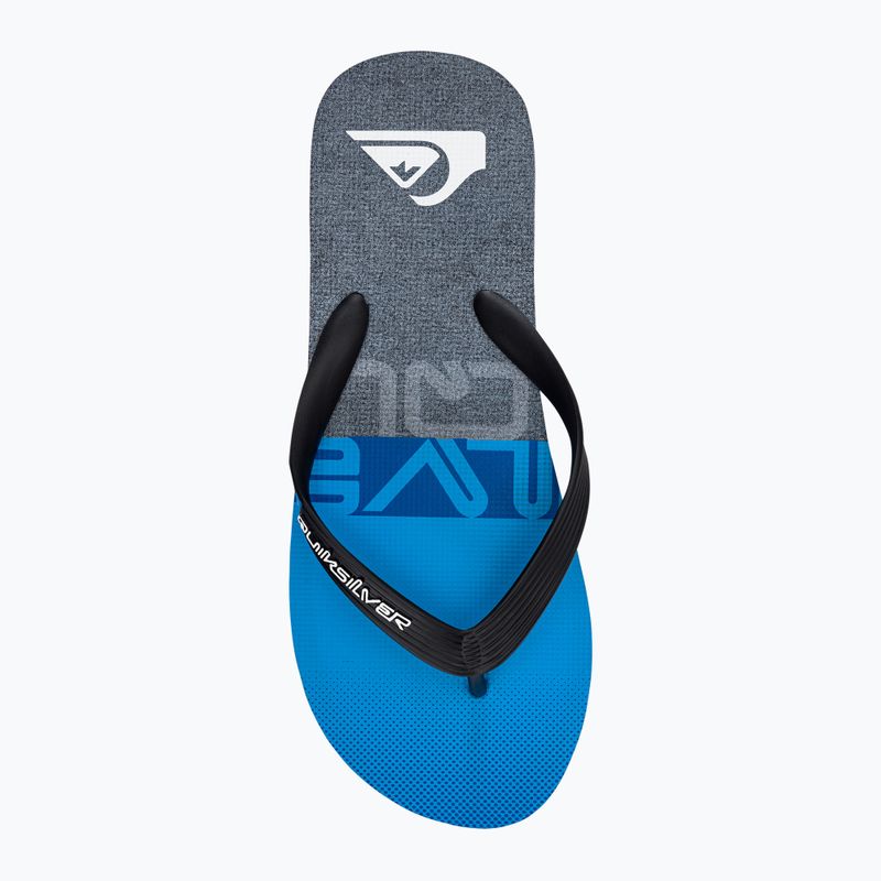 Quiksilver men's Molokai Wordblock flip flops blue-grey AQYL101287 6