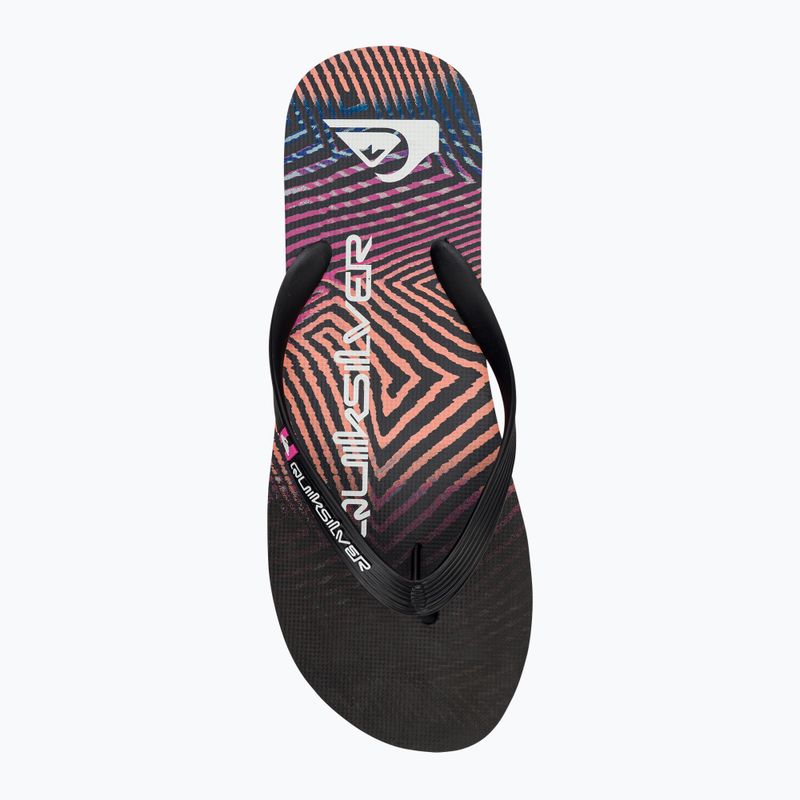 Quiksilver men's Molokai Wordblock flip flops black and pink AQYL101287 6